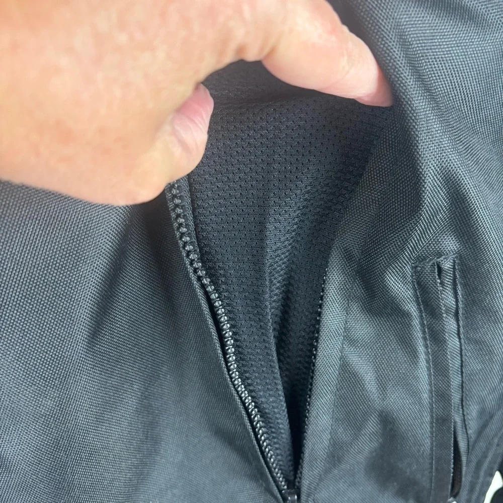 Revolution Gear Motorcycle jacket in black nylon-Men’s Large
